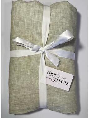 Quince European Linen True Blackout Curtain 48x120 Sage Panel
